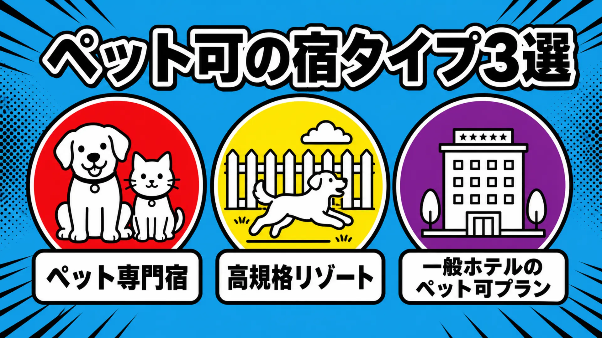 ペット可の宿タイプ3選:ペット専門宿、ドッグラン付き高規格リゾート、一般ホテルのペット可プラン